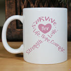 Survival Ribbon  - Breast Cancer Awareness Personalized Coffee Mug
